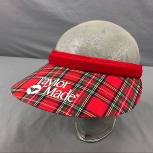 Taylor Made Golf Visor Unisex Plaid Red Green Yellow Blue